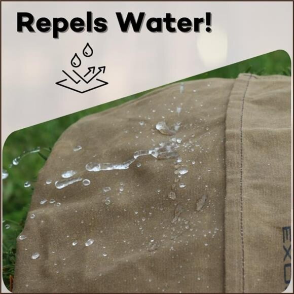 Waxed Canvas Haversack Shoulder Bag Durable Bushcraft Foraging Gardening Bag - Picture 5 of 7